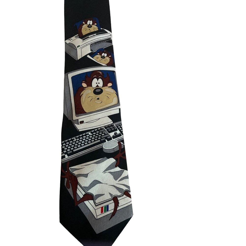 Vintage Looney Tunes TM TIE 1997‎ TAZ Warner Bros Office Typewriter Copies